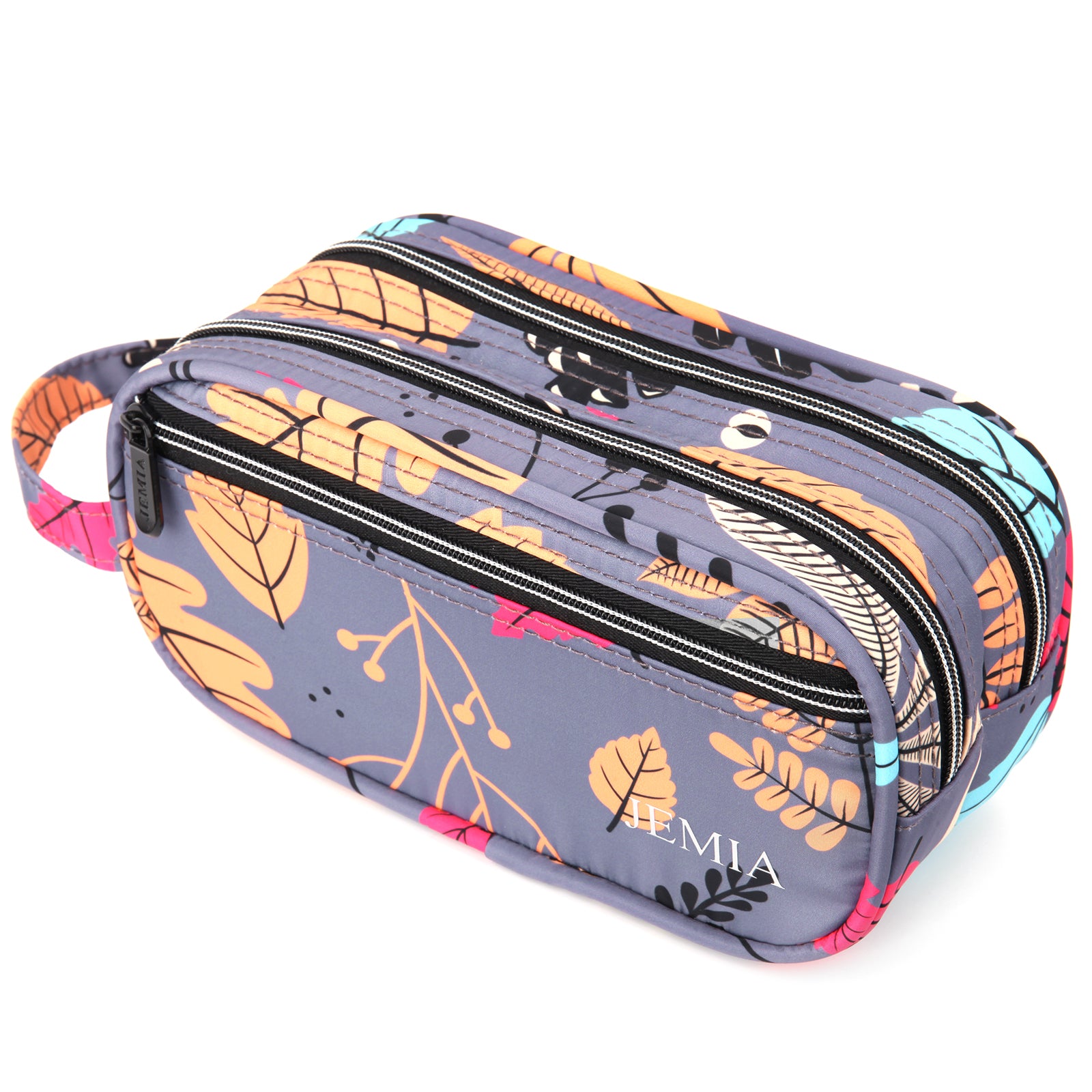 Geometric Pencil Case with 2 Independent Compartments (Polyester)